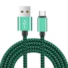 Тип c Micro V8 USB-кабели длиной 1 м, 2 м, 3 м, толстая плетеная ткань, витой кабель для samsung s6 s7 s8 s9 note 8 htc