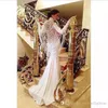Modest Muslim Middle East Dubai Pagant Klänningar Beading Pearls Saudiarabiska Prom Party Gowns Vestidos De Fiesta Formell Kvällskläder