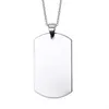 High Polished Stainless Steel Silver Dog Tag Pendant Husband Wife Friendship Gift Personalized Military Necklace