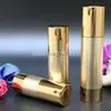 Gold Silver Empty Airless Pump Bottles Mini Portable Vacuum Cosmetic Lotion Treatment Travel bottle 10pcs For Free Shipping