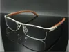 Luxury Fashion Ultralight Wooden Leg Frame C10096 Halvrimglas för M EN54-18-140Business för prescriptione Eyeglasses Fullset Case