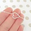 30 NOUVEAU Tiny Line Simple Lovers Simple Creux Coeur en forme de pendentif Bracelet Fil emballé pour les couples bijoux