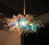 Lampadari a LED Lampadari colorati a soffitto in vetro di Murano Lampadari a sospensione ad alta sospensione Lampadari a sfera in vetro soffiato