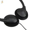 100 st/lot Bra kvalitet Disponibel Billigaste Headset F Typ Plugg Trådbunden plast Presenthörlurar Fabriksanpassa 3,5 mm för PC MP3-telefon