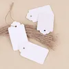 OEM/ODM 100pcs Paper Gift Tags Card White/black/kraft Scallop Festival Wedding Decoration Blank Mini Luggage Label 7X4cm