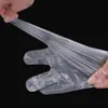 100 stks / zak plastic wegwerp handschoenen beschermende voedsel voorbereiding handschoenen voor keuken koken reiniging voedsel hanteren keuken accessoires LJJA4032