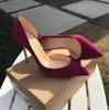 Designer gratuit chaussures expédition femmes mode talons orteil point Fuchsia talon aiguille haut chaussures pompes chaussures de mariage mariée flambant neuf