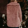 Jocooの女性が冬のふわふわのファックスの毛皮のコート女性のカジュアルジャケット暖かいカーディガンの街路街岸の女性のムザープラスサイズ
