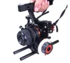 Freeshipping 15mm Rod Rig DSLR-kamera Video Stabilisator Cage + Följ Focus + Matte Box för Sony A7 A7S A7RII A6300 A6000 / GH4 GH3 / EOS M5 M3