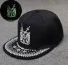 Флуоресцентная Бейсболка Green Glow Dark Luminous Hip Hop Hat Night Light Модных Женщины Мужчина Snapback шапка Регулируемой Sunhat