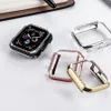 Kristal Tampon Taklidi Koruyucu Kapak Apple Watch 38mm 44mm Elmas PC Kaplama Izle Vaka Için iWatch Serisi 4/3/2/1 40mm 42mm