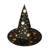 Cappello da strega di Halloween Costume cosplay da mago Mantello di Halloween Festa da strega Bambini Puntelli per spettacoli teatrali per adulti Berretto da mago a cinque stelle