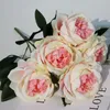 5 heads simulation peony flower wedding decoration floral flower arrangement arches T platform road lead artificial silk bouquet