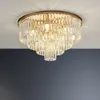 Neue bündig Gold Kristall-Kronleuchter beleuchten moderne schwarze Kronleuchter Deckenmontage Lampen für Villa Wohnzimmer Schlafzimmer Flur