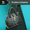 Saco De Designer De Alta Qualidade PU Bolsa De Ombro De Couro Estilo Chinês Sacos Portáteis Tridimensionais Embossing Bolsa Carteira Tote Bolsa