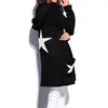 Casual Long Sleeve Knitted Sweater With Hooded Women Warm Winter Star Sweater Oversize Lady Open Front Cardigan1