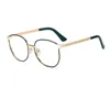 Gros-Femmes lunettes transparentes mode oeil de chat lunettes en métal cadre femmes Rd optique féminin lunettes