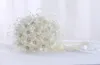 Pearl Silk Bridal Bouquet Romantic Rose Hand Flowers Ribbon Wedding Bridesmaid Floral Decoration