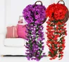 Artificial Flower 3D Real Touch Orchid Wisteria 90 cm Violet Vine Wall Hanging Rattan 90 cm Violet Vine Hanging Silk Vine Flowers2603545