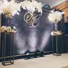 2020 Gold white Flower Vase Floor Vases Column Stand Metal Road Lead Wedding Table Centerpiece Flower Rack Event Party Decoration