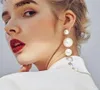 Atacado- estilo europeu de imitação de imitação de pérolas de pérolas de pérolas no outono de 2019, o grande brinco para mulheres com personalidade elegante