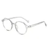 Toptan-Çerçeve Erkekler Gözlük Çerçeve Vintage Yuvarlak Temizle Lens Gözlük Optik Gözlük Kutusu FML ile