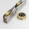 13*20mm Sliding Door Plastic Steel Window Pulley Aluminum Alloy Roller Muted brass Wheel Household Hardware Part