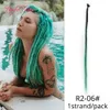 Hair Ribbons Fake Dirty Braided African Small Dreadlocks Color Rope Connected with Gradient Headwear Synthetic Braiding Women Pink Dread