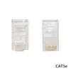 良い品質CAT6 CAT5E RJ45ネットワークコネクタ8P8Cモジュラーイーサネットケーブルヘッドプラグゴールドメッキ圧着ネットワークRJ45コネクタクリスタルプラグ