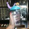 16 унций DoubleLayer Plastic Tumbler Creative As Material Cup Sequint