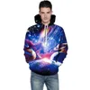 Moda Men039s Universe Bluza Bluza Bluzy 3D z kapturem z kapturem jesień zima swoboda galaxy długoterminowy z kapturem z kapturem top4275259