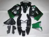 ZXMotor 7Gifts Fairing Kit för SUZUKI GSXR600 GSXR750 SRAD 1996-2000 Svart Gröna Flammor GSXR 600 750 96 97 98 99 00 Fairings FF20