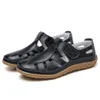 Kobiety Gladiator Sandały Split Skórzane Letnie Buty Kobiet Hollow Out Płascy Sandały Damskie Casual Soft Dotno Kobieta Sandal Plażowy