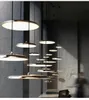 Lampada a sospensione a LED di design italiano UFO Lampada a sospensione di design a piastra rotonda Lampada a sospensione per tavolo da pranzo con isola da cucina