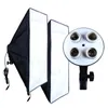 写真装置写真スタジオソフトボックスキットビデオ4キャップランプホルダー照明+ 50 * 70cmソフトボックス+ 2mライトスタンドフォトボックス