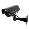 MOOL 2x Telecamera di sicurezza fittizia con luce lampeggiante Proiettile di sorveglianza a LED a infrarossi falso