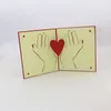 3D Handmade Heart Love Paper Поздравительные открытки Валентина День матери Учитель Спасибо Карта для Мамы Праздничные принадлежности