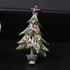 Broche d'arbre de Noël en gros Nouvelle mode européenne et américaine Diamant Costume Rétro Broche Commerce Extérieur Bijoux de Noël