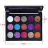CmaaDu 15 colori impermeabili Diamond Gliiter Eyeshadow Palette Shimmer Eye Shadow Powder Cosmetics Tools