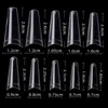 500pcs per Bag Ballerina Half Cover False Nails French Coffin Fake Nail Clear Natural Flat Shape Tips