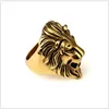 Ny Titanium Lion ansikte Guld Ringar Hipsters Män Kvinnor Hip Hop Bijoux Street Dancing Nightclub Punk Finger Smycken