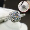 Anillo de compromiso choucong para amantes, Plata de Ley 925, anillos de compromiso con diamantes para boda, joyería fina para hombres y mujeres