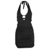 Casual Dresses Summer Dress Clothes For Women Sexy Club Tight Sleeveless Halter Slim Mini With 3 Colors