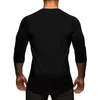 Herren Solid Three Quater T-Shirt Henley-Kragen Stilvolles Streetwear-T-Shirt Basic Fashion Swag T-Shirt Männliche Kleidung Tops T-Shirt Lose S-XL