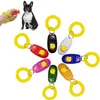 Fischietto per addestramento animali domestici Clicker per cani da addestramento per cani con suono regolabile Portachiavi e cinturino da polso Doggy Train Fare clic su Spedizione gratuita