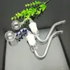 New crooked suction nozzle, wire glass, bubble glass, boiler set Glass bongs Oil Burner Glass Water Pipes Oil Rigs Smoking Free