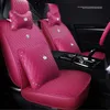 Pink Pu Leather Auto Woman Car Seat Cover Automobile Cover f￶r Toyota Hyundai Kia BMW Waterproof 4 Color Universal Storlek