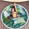 Hot Comfortable and soft plant blanket microfiber printed round Bath towel Polyester beach towels shawl cushion belt tassel 150cm T10I004