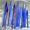 Modern Murano Lamps Reeds for Garden Art Decoration Blue Glass Sculptures 100% Mouth Blown Sculpture