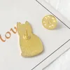 Broche en émail pour chat, veuillez adopter une broche en forme d'animal noir, mignon, dessin animé, Badge à revers, bijoux en Denim, chaton fascinant